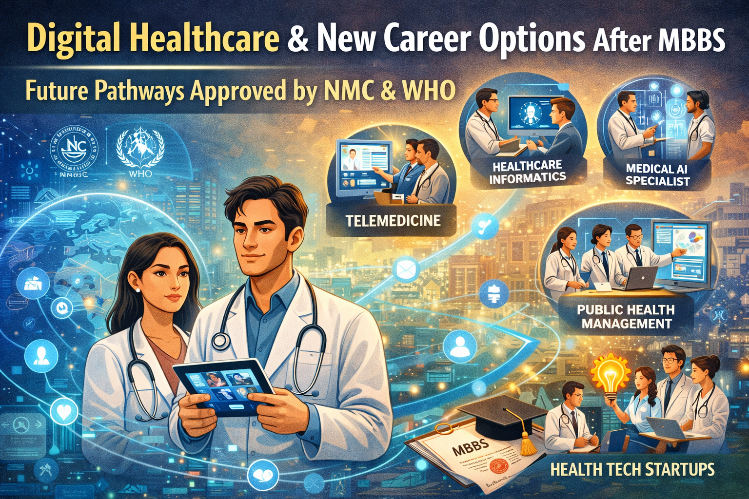 Digital Healthcare & New Career Options After MBBS: Future Pathways Approved by NMC & WHO